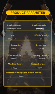 MUZEE เครื่องเล่นเกมมือถือ4นิ้วคอนโซลเกมคลาสสิกย้อนยุคคอนโซลเกมมือถือ HD TV Out วิดีโอเกมคอนโซล PS1 /md - Product Image 4