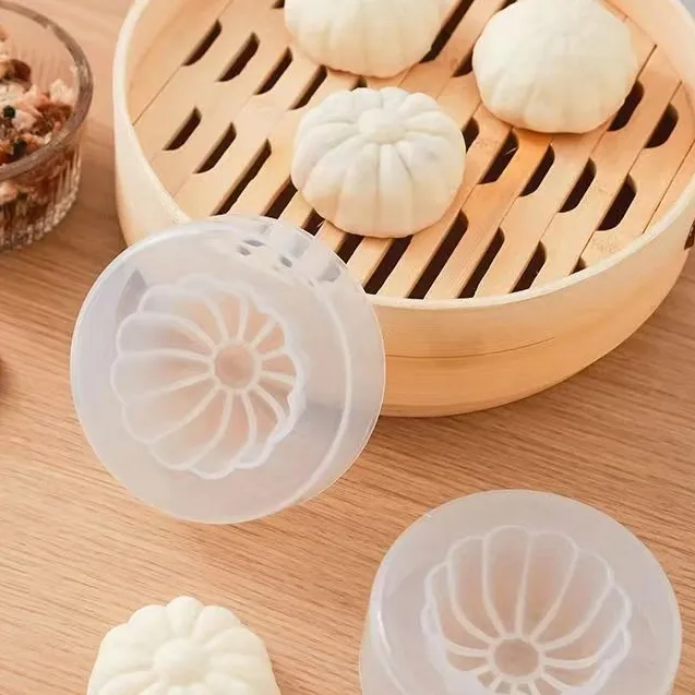 Molde Baozi chino para hacer a mano, máquina pequeña para hacer pasteles de cocina, relleno de bollos rellenos, molde para bolas de masa hervida