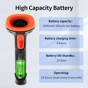 JIngxin Handheld <strong>QR</strong> <strong>Code</strong> <strong>Reader</strong> Wireless BT 1D 2D Barcode Scanner with Big Display <strong>Screen</strong> for Supermarket Store - Product Image 6