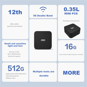 Fábrica AOC pequeña computadora de escritorio CPU N95 16G DDR5 512G SSD Mini PC Wi-Fi 5 para negocios de oficina en casa - Product Image 2