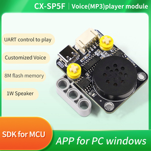 Modulo di riproduzione vocale MP3 UART controllo della porta seriale trasmissione vocale intelligente compatibile con musica elettronica Building Block - Product Image 3