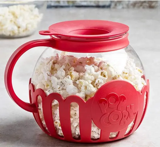 Mikrowellen-Micro-Pop-Popcorn-Popper, Boro silikat glas, 3-in-1-Silikondeckel