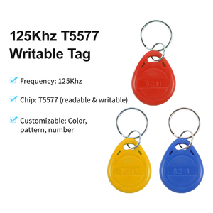 T5577 125kHz RFID IDタグコピー読み取り可能書き込み可能RFIDキーフォブタグアクセス制御システムおよび出席用のコピーキーカード - Product Image 2