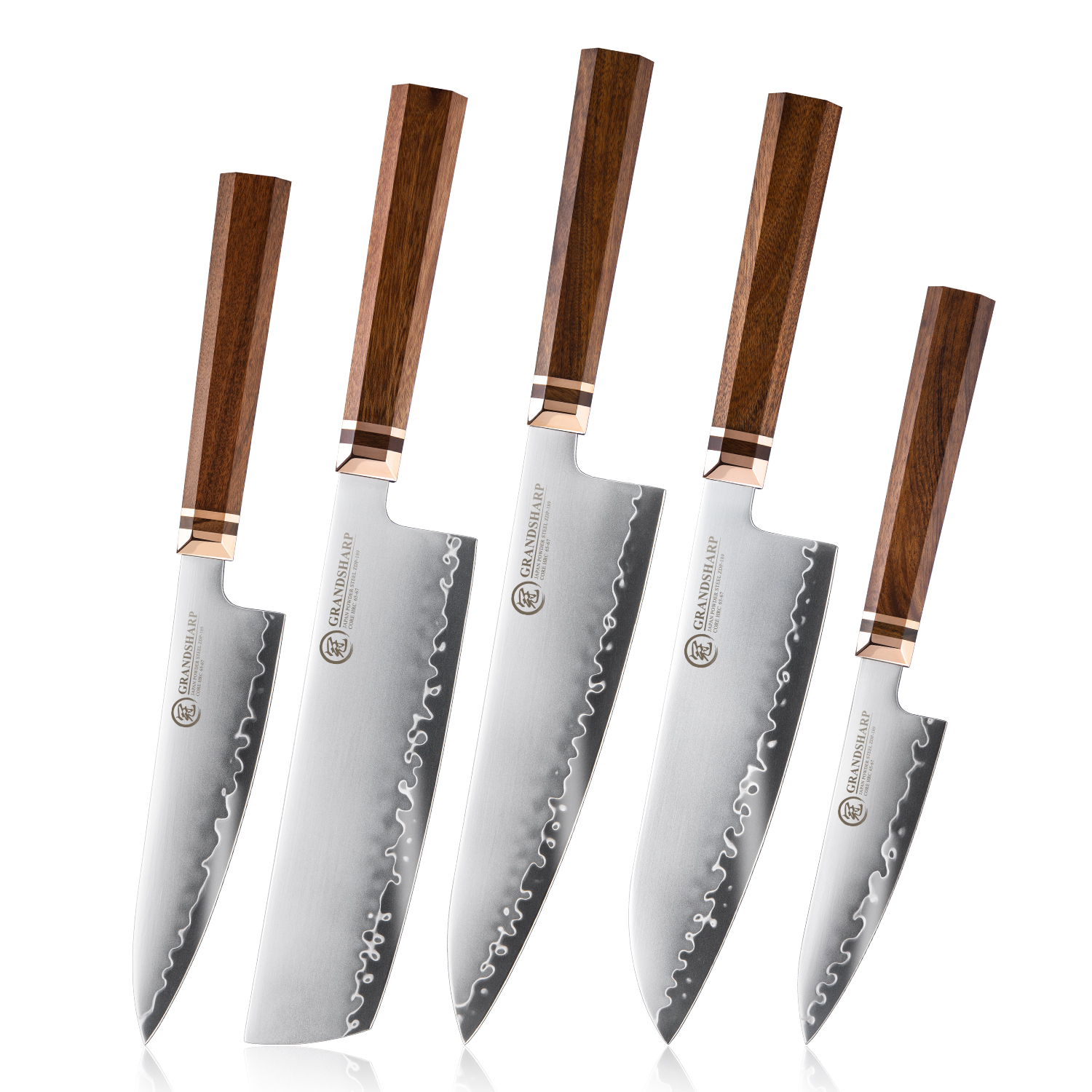 Juego de cuchillos de madera de 5 piezas