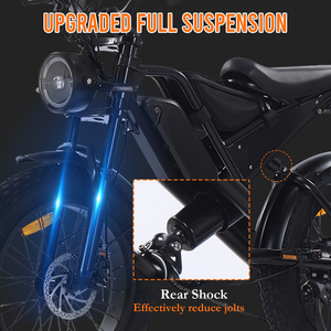 Mỹ EU Kho Fatbike V8 V20 250W Xe Đạp Điện Dành Cho Người Lớn Chất Béo Lốp Đĩa Phanh Bánh LED Ánh Sáng Dài Phạm Vi Thành Phố Xe Đạp - Product Image 2