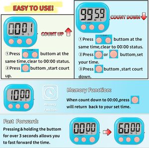 Digital Kitchen Cooking Timer Countdown Up Clock Lauter Alarm Backing Stand Kocht imer zum Backen, kleiner Klassen zimmer Timer - Product Image 5