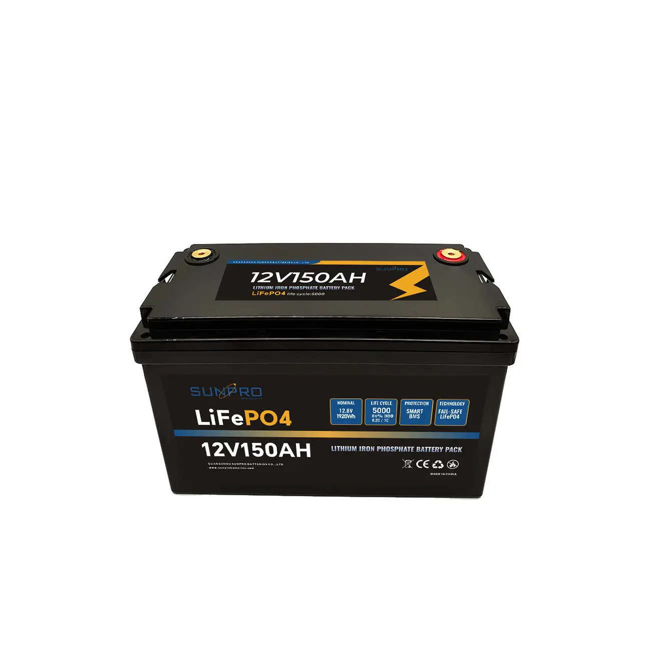 Lifepo4 150 ah 12 v 100ah 12 volts batterie au lithium 300ah akku solaire 12 v 200ah batterie au lithium-ion pour camping-cars rv