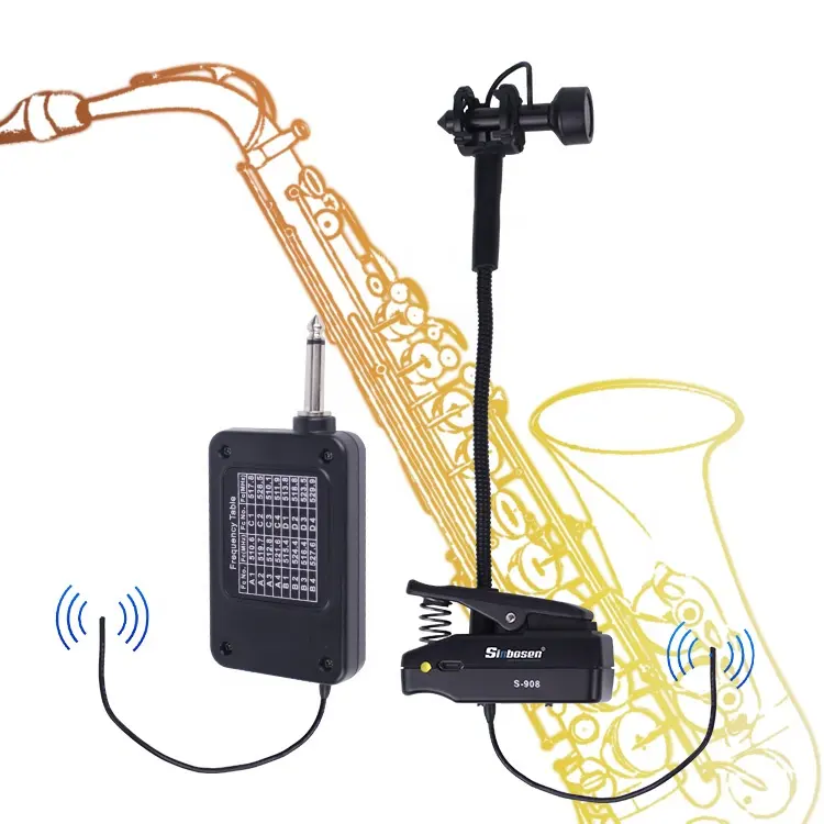 510 M HZ-530 M Hz Alat Musik Klip Mic Saxophone Mikrofon