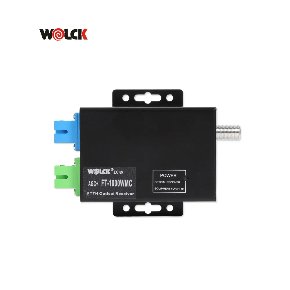 Wolck mini conversor óptico, conversor de fibra óptica agc ftth para rf, receptor óptico de 1550nm