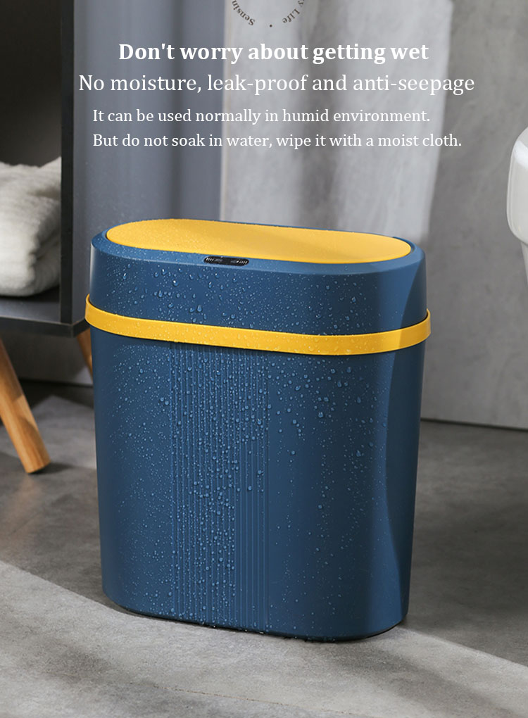 12L sensor trash can europe custom pink homes hotel multi-functional square simple electric smart automation bin/waste with lid