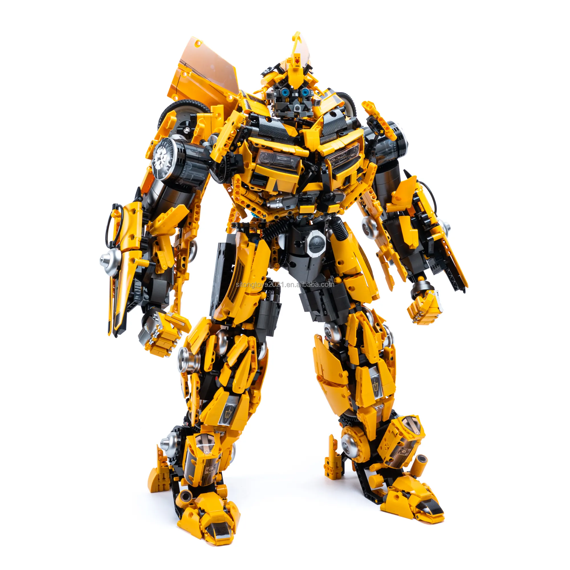 Совместимый желтый супер трансформационный гигантский робот, строительные блоки, игрушки, детские рождественские подарки, 5692 шт./набор
