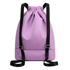 Wholesale Custom Logo Design Promotional Lightweight Sport <strong>Nylon</strong> Polyester Waterproof Draw <strong>String</strong> Bag Gym Drawstring Backpack - Product Image 5
