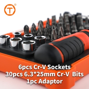 39pcs Chrome vanadi thép xách tay chính xác đa mục đích vít điều khiển từ bit Mẹo Screwdriver <span class=keywords><strong>Set</strong></span> - Product Image 2