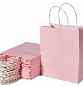 Bagasse tas hadiah rumput laut kertas kraft kardus tas kertas dapat ditutup kembali kecil - Product Image 5