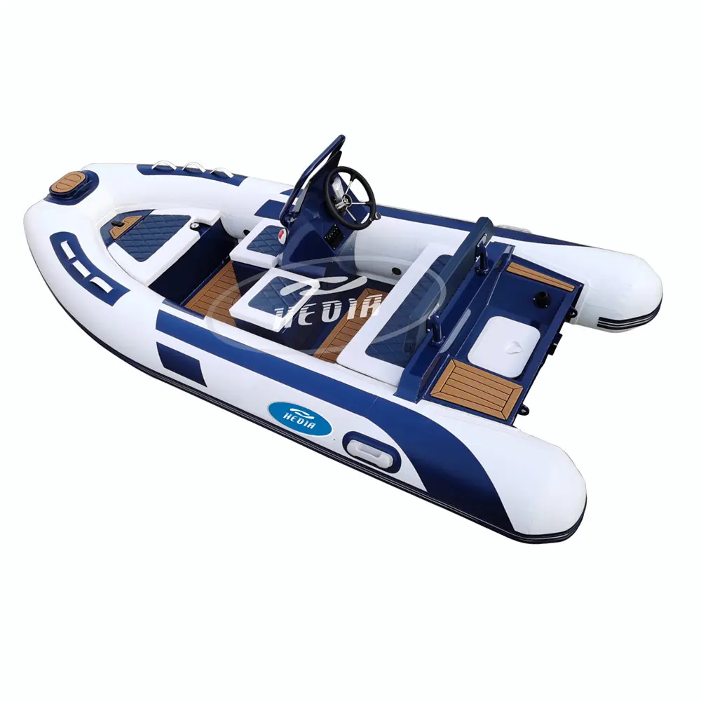 12ft hypalon semi rigid hull inflatable 390 boat festrumpf-schlauchboot 3.9m with outboard motor 4 stroke