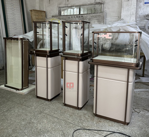 Thâm quyến nhà máy Tùy chỉnh cao cấp đồ trang sức bằng gỗ tủ trưng bày kim loại thép không gỉ tủ trưng bày đồ trang sức - Product Image 3