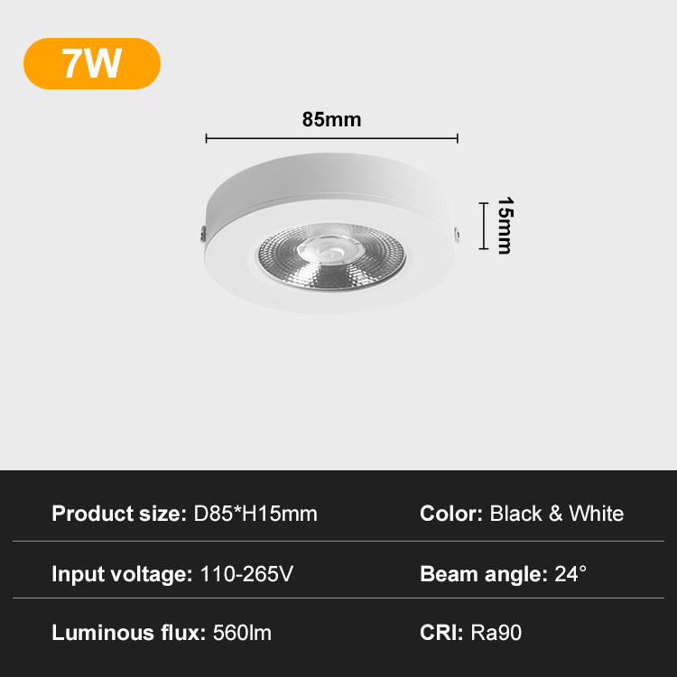 7W-Black/White