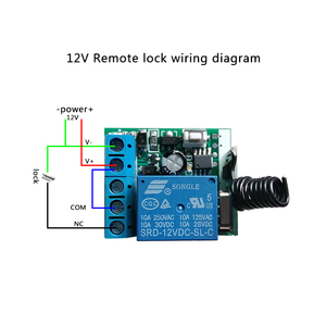 <span class=keywords><strong>433</strong></span> MHz Drahtloser Fernbedienung schalter DC 12V 1CH Relais <span class=keywords><strong>433</strong></span> MHz Empfänger modul Zum Lernen des Codes Sender fernbedienung