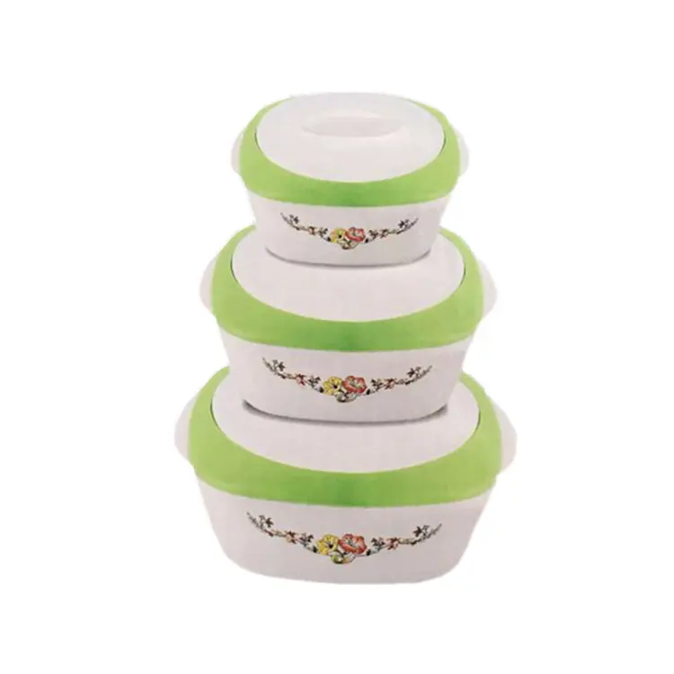 Hot Koop 3 Stks/set Plastic Thermo Bowls Geïsoleerde Braadpan Hot Pot Voedsel Warmer Containers Set