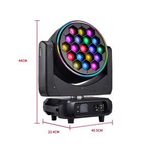 SC源工厂价格19 * 15w点发光二极管移动头灯DMX专业灯RGBWA + 紫外19 * 15w灯
