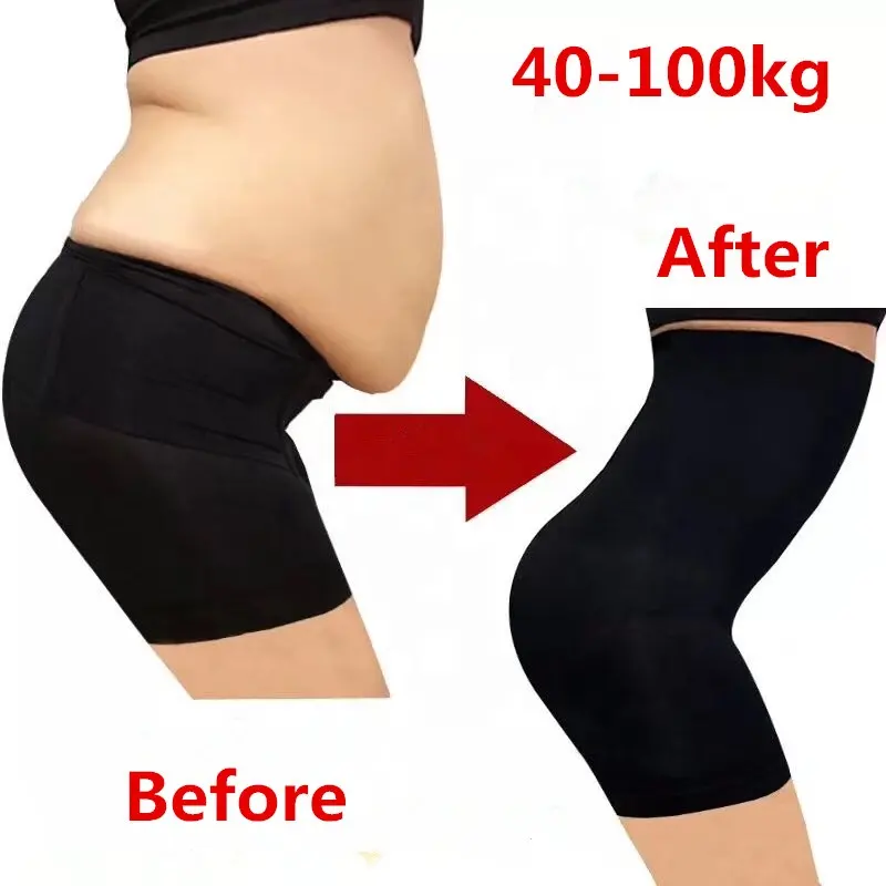 Plus Size cintura alta barriga controle calcinha bodyshorts shaper corpo coxa mais magro Shapewear para mulheres