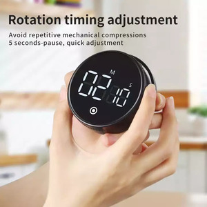 EMAF Round Rotary Setting Digital Kitchen <strong>Timer</strong> Strong Magnetic Countup Countdown <strong>Timer</strong> Table Pomodoro <strong>Timer</strong> for Seniors Kids - Product Image 2