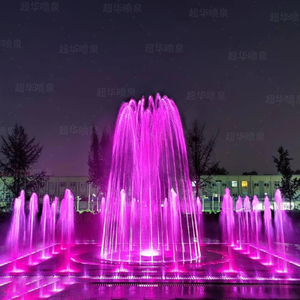 Kleiner Springbrunnen im Freien mit LED-Bunte Beleuchtung Multimedia-Programms teuerung aus Edelstahl für Pool-Tanzmusik-und Garten dekor - Product Image 1