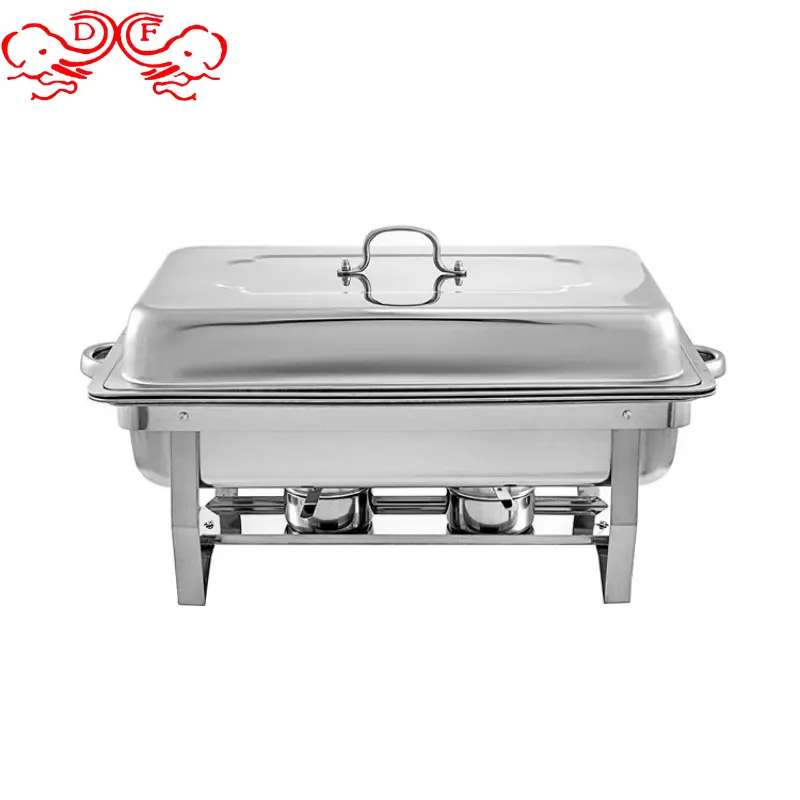 DF Kinh Doanh Nhà Máy Hot Bán Thép Không Gỉ Buffet Set Để Bán 11L Chafing Món Ăn Công Suất Lớn Giá Rẻ Buffet Thực Phẩm Ấm Hơn