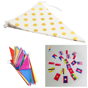 Wholesale Colourful <strong>Bunting</strong> <strong>Flags</strong> <strong>Custom</strong> Carnival Polyester Decoration Festival <strong>String</strong> Rectangular Pennant <strong>Bunting</strong> <strong>Flag</strong> - Product Image 6