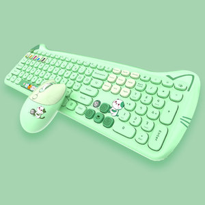 Geezer <strong>Multiple</strong> Color Slim Cute Square Button Office 2.4G Wireless <strong>Keyboard</strong> and Mouse Combos Girls <strong>Keyboard</strong> for <strong>Computer</strong> Laptop - Product Image 4
