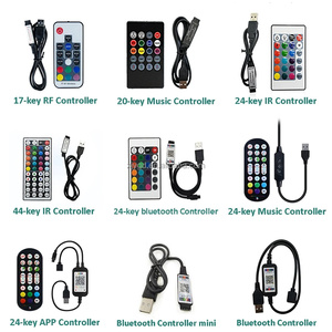 Drahtloser RGB-LED-Controller für 5-V-Streifen mit USB Mini 3Key-Dimmer IR 24Key RF 17Key Bluetooth-Fernbedienung - Product Image 4