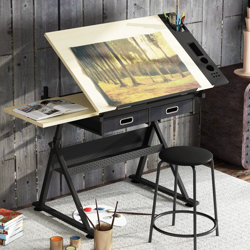 Drawing table and chair board (table chair)
