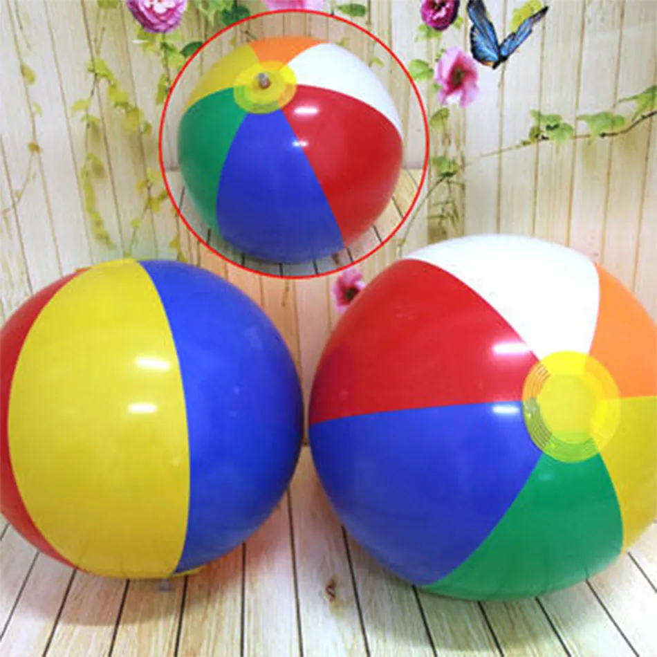 Regenboog Opblaasbare Strandballen, Pvc Opblaasbare Grote Bal, Strandballen Voor Kinderen Opblaasbaar Speelgoed Gekleurd
