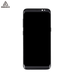 จอ OLED ขนาด5.8นิ้วอุปกรณ์ดิจิไทเซอร์หน้าจอสัมผัสสำหรับซัมซุงกาแล็คซี่ S8 SM-G950จอแสดงผล LCD ของแท้พร้อมกรอบ