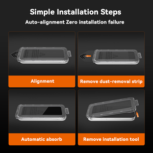 Đầy Đủ Bìa Đầy Đủ Keo 9H HD Chống Sốc Tempered Glass Bảo Vệ Màn Hình Cho iPhone 12 13 14 15 16 17 Pro Max Dễ Dàng Cài Đặt - Product Image 6