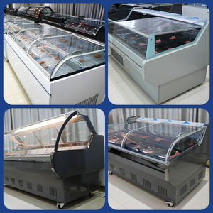 Hiển thị tủ lạnh butchery thịt tủ lạnh đơn nhiệt độ cửa trượt thịt máy làm lạnh cho siêu thị thịt tươi - Product Image 2