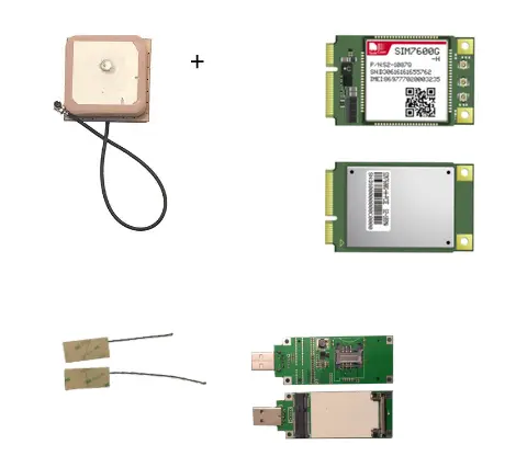 여러 조합 SIMCOM 쿼드 밴드 SIM7600G-H 미니 PCIE + GPS 안테나 LTE 고양이-4 4g GSM GPS 모듈 SIM7600G-H PCIE-USB