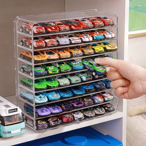 Atacado balcão mesa <span class=keywords><strong>display</strong></span> stand, transparente removível plástico caixa de exposição, Hot wheel meca brinquedo carro caixa de armazenamento