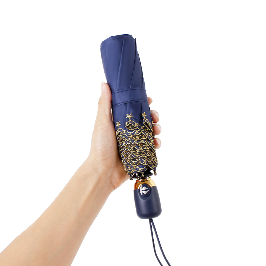 Broderie étoile à cinq branches automatique bleu marine