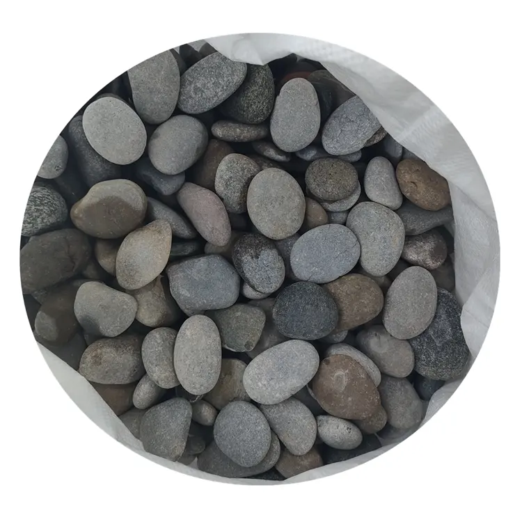 Natural Garden Landscaping Round White Pebble Stones