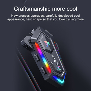 Llamativo sonido HiFi RGB luz música compartir sistema de comunicación casco auriculares motocicleta Bluetooth intercomunicador auricular - Product Image 6