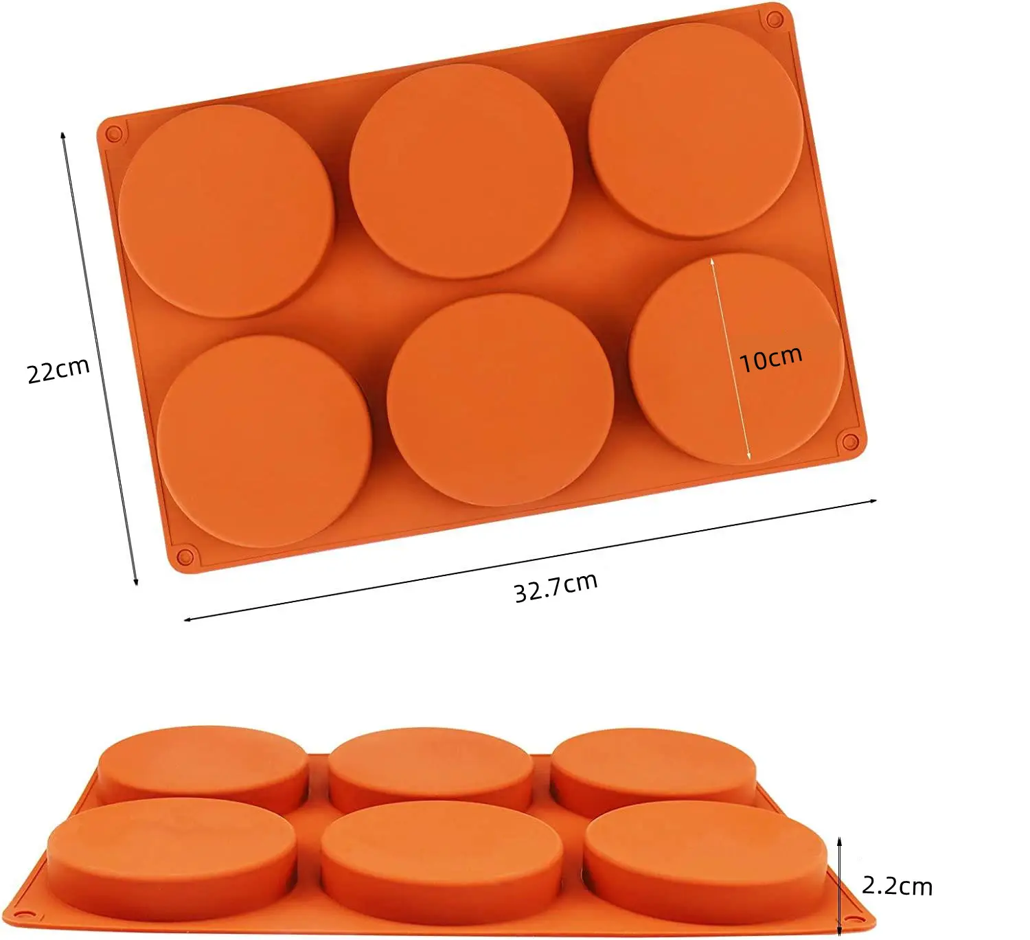Forma redonda de 6 quilhas de silicone, forma de 4 polegadas, anti-aderente, sem bpa, panela de bolo