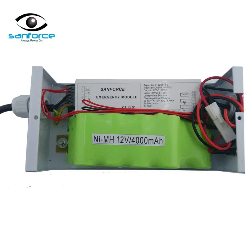 Kit de conversión de emergencia, LED, CC, CA, recargable, 18W