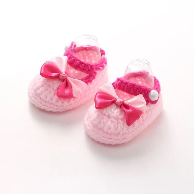 Zapatos de punto para recién nacido, accesorios de fotografía para niño y niña