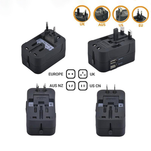 ปลั๊กอเนกประสงค์อเนกประสงค์7-in-1แบบ all-in-1ที่ชาร์จ USB สองพอร์ตรองรับมาตรฐาน UK EU US Aus สำหรับกล้อง - Product Image 5