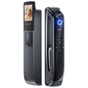 Wifi Smart Lock Gezichtsherkenning Vingerafdruk Toegang Houten Deur Monitor <span class=keywords><strong>Intercom</strong></span> Met Cloud Ondersteuning Thuis Gebruik Grensoverschrijdend Gebruik - Product Image 1