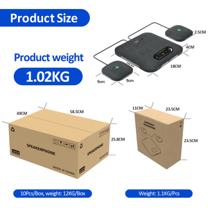 Wedoinnov สปีกเกอร์โฟนไร้สายรอบทิศทางพร้อมลำโพง HiFi การประชุมไมโครโฟนแฮนด์ฟรีลำโพงแบตเตอรี่แบบพกพา - Product Image 6