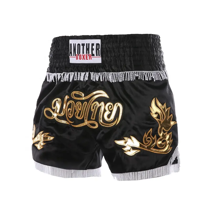 Оптовая продажа, шорты Muay Thai, обычные эластичные тренировочные шорты в стиле ретро для боевых искусств