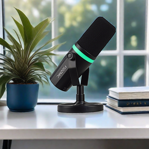Dynamic <strong>Microphone</strong> Built-in Headset <strong>Output</strong> Sound Insulation for Podcasts Live Broadcast and Games