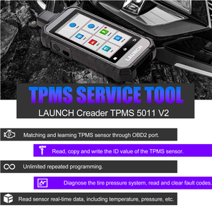 Launch creader TPMS 5011 V2เครื่องมือวินิจฉัยแบบครบวงจรใหม่เซ็นเซอร์ความดันลมยางแบตเตอรี่2 + 32GB รองรับหลายภาษา - Product Image 4